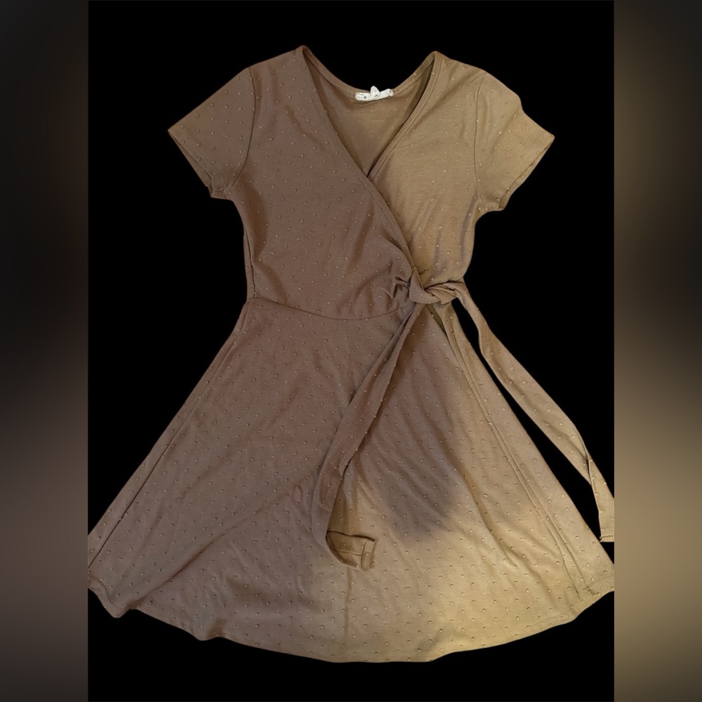 Rolla Coster Tan Wrap Mini Dress *DONATING SOON*